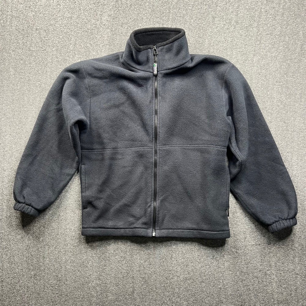 Vintage Campmor Fleece Jacket Mens M Gray Polartec Full Zip Mock Neck Outdoor